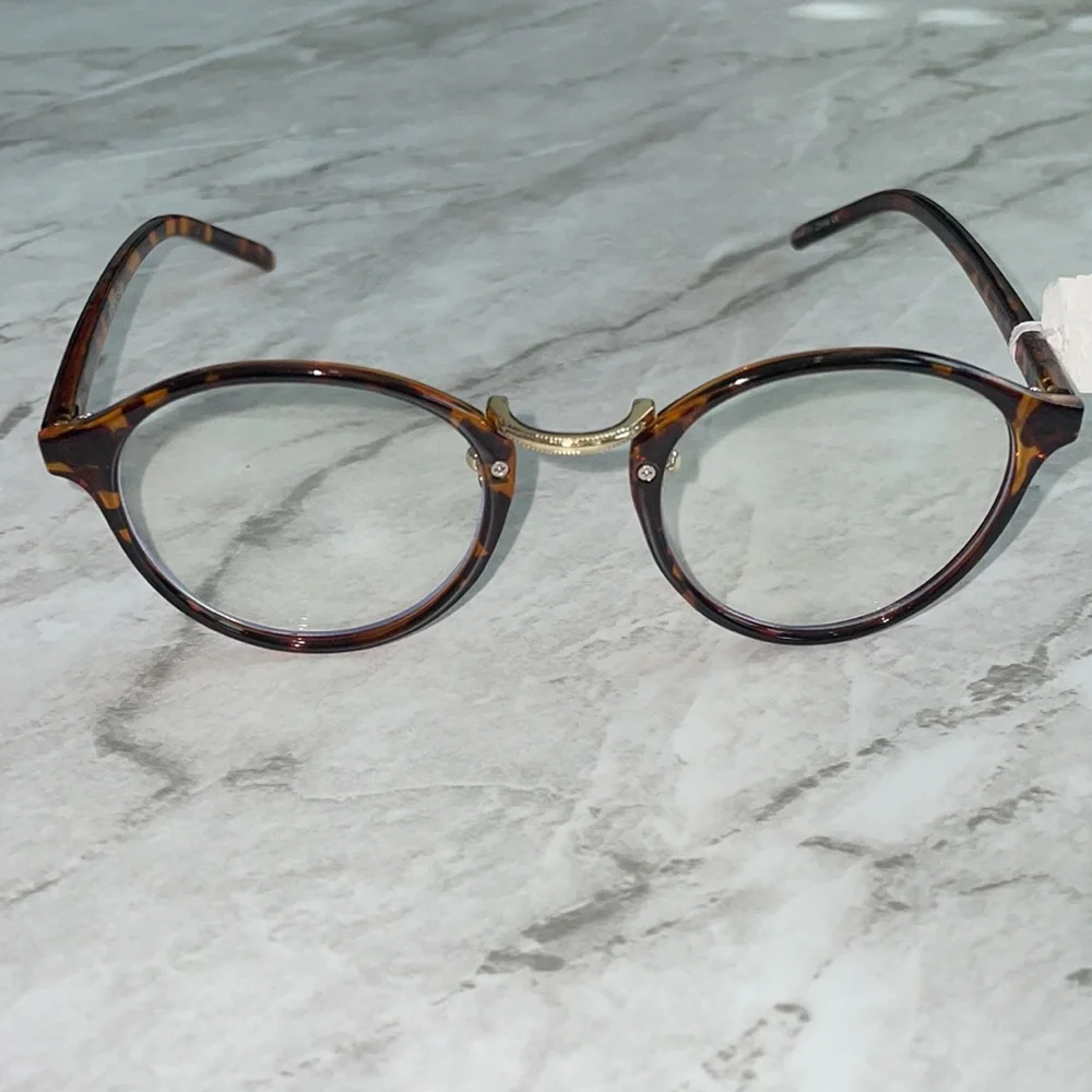 NEW BP Brown tortoise shell gold blue light blocking eyeglasses